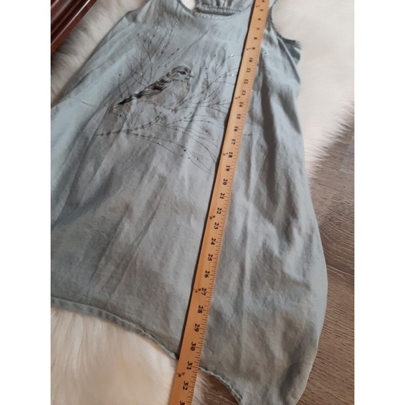 Steve Madden Womens Size Small Bird on a Branch Blouse w/Rhinestones Silk Blend - Picture 11 of 12